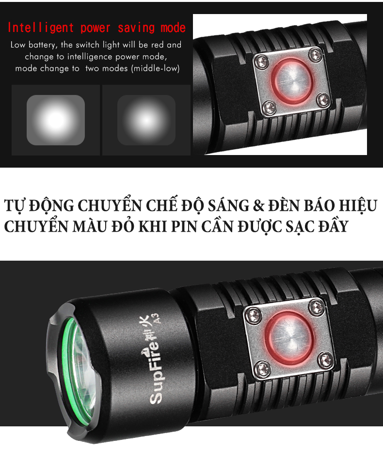 đèn pin mini cao cấp SupFire A3