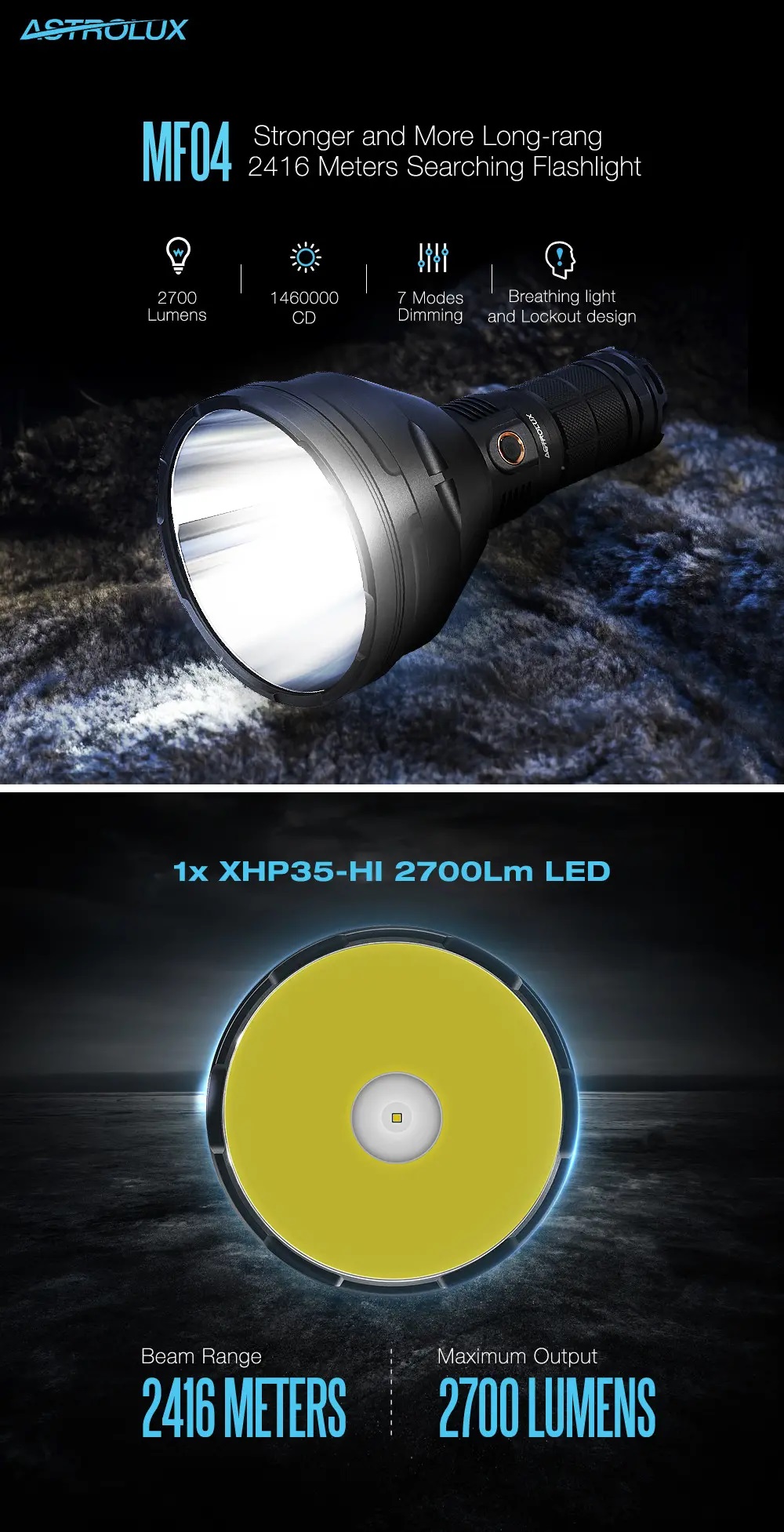 đèn pin siêu sáng 1km