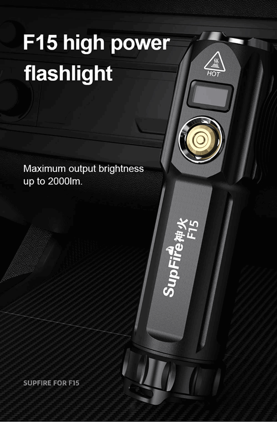 SuperFire F15 đèn pin mini ánh sáng mạnh
