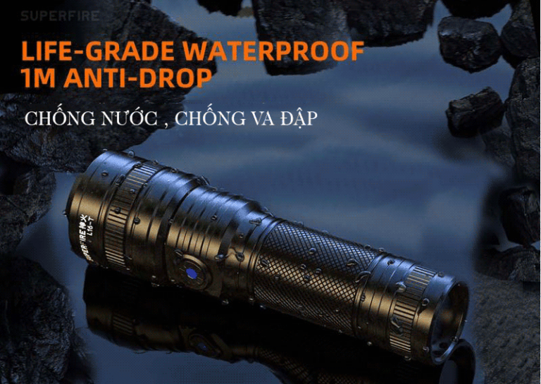 Pin Super Fire Đèn pin SuperFire L16-T Giá Sỉ/Lẻ Tốt Nhất Bảo Hành 12 tháng Free Ship