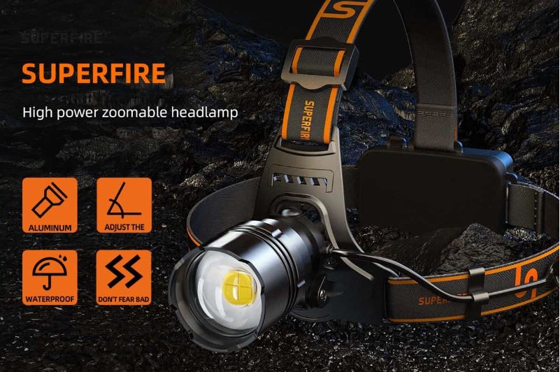 SuperFire HL31 - Đèn pin đội đầu độ sáng mạnh
